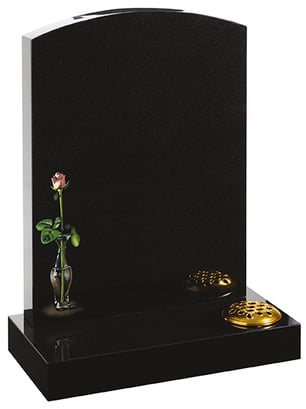 Simple camber top design is the perfect background for the modern stonemasons art.