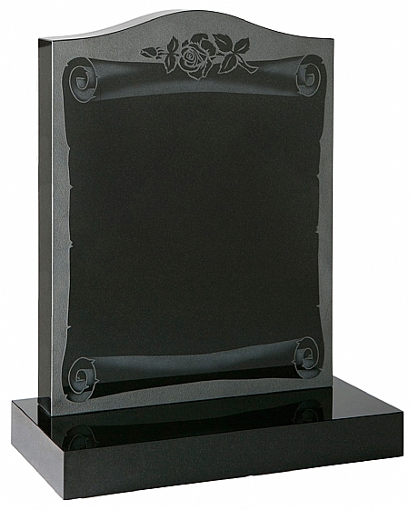 Black Ogee with Parchment Scroll design