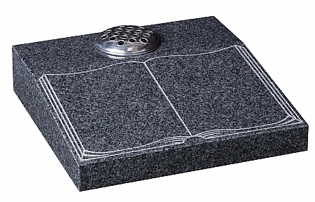 A book sandblasted and highlighted on the face