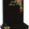 Ogee Shape Black Granite headstone