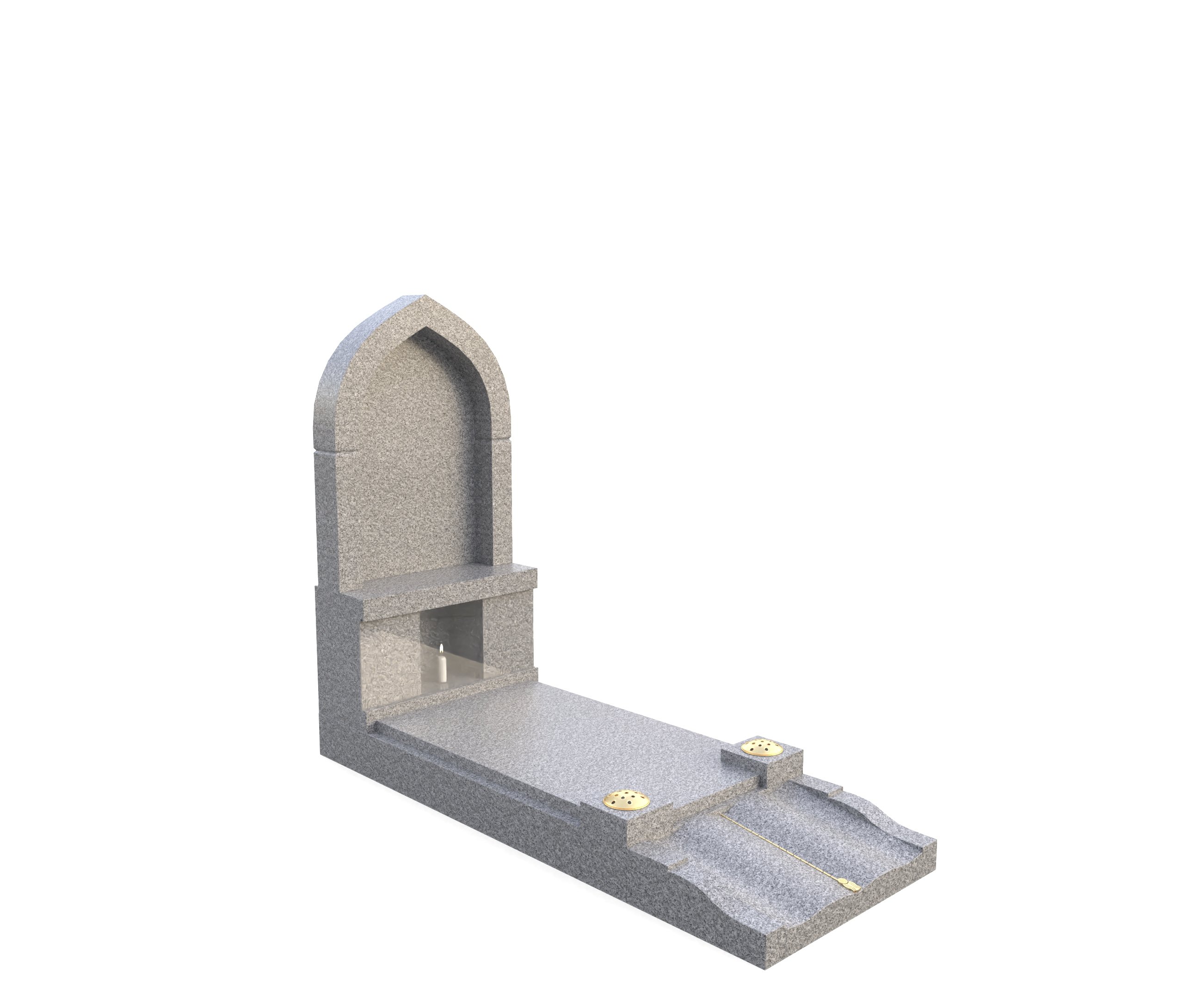 Gothic Shaped Headstone Granite