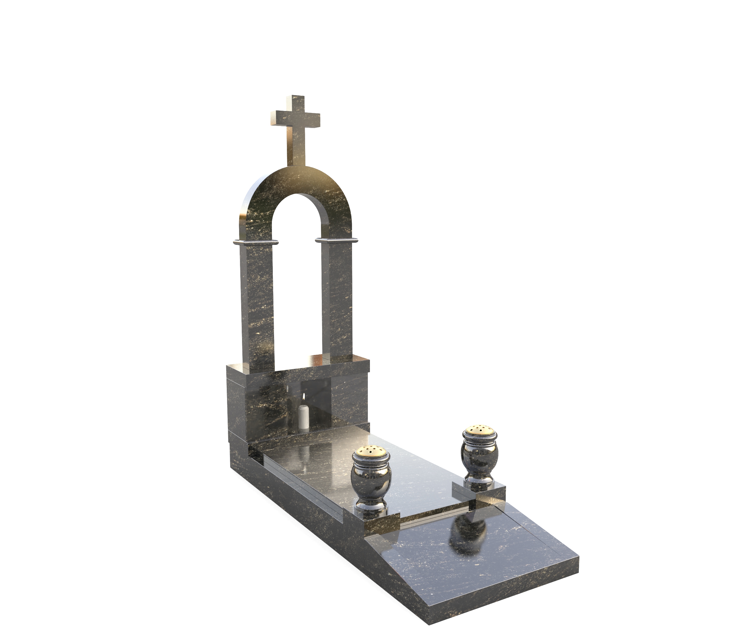 Arch Style Kerb Set Memorial