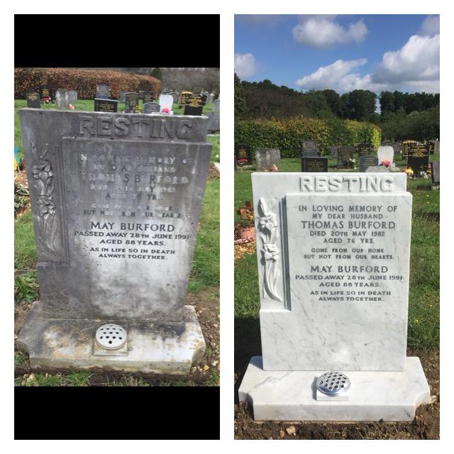 Headstone Cleaning London Churchill-Memorials